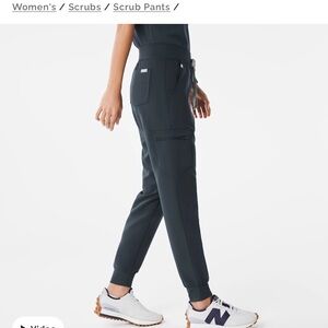 Figs Zamora Jogger Scrub Pants - Dark Harbor Blue/Gray